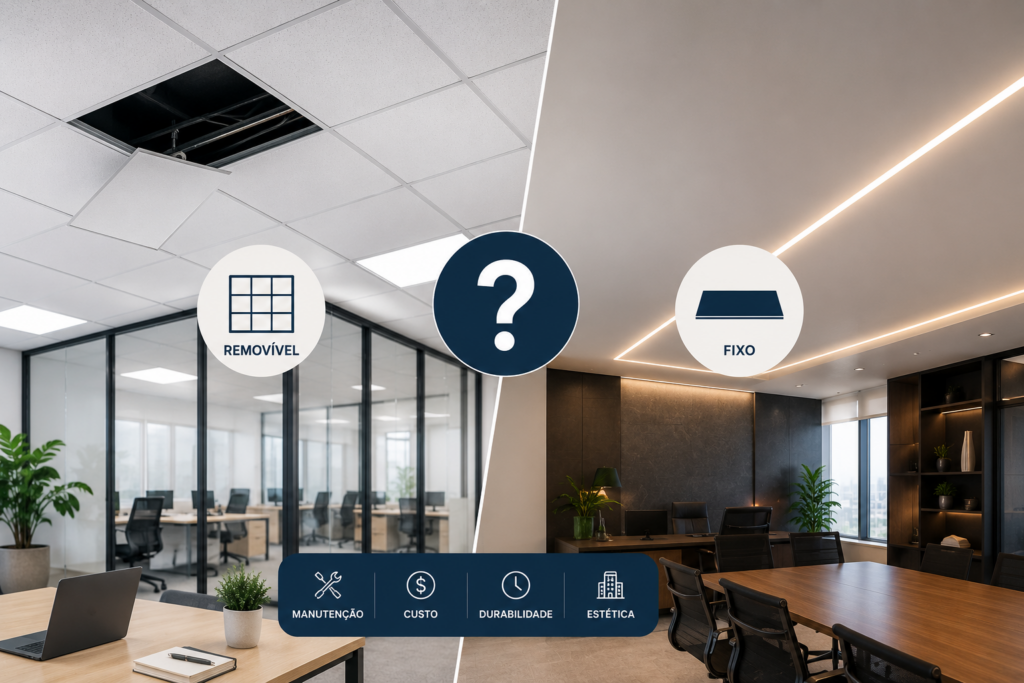 Forro removível ou fixo: qual escolher para sua empresa
