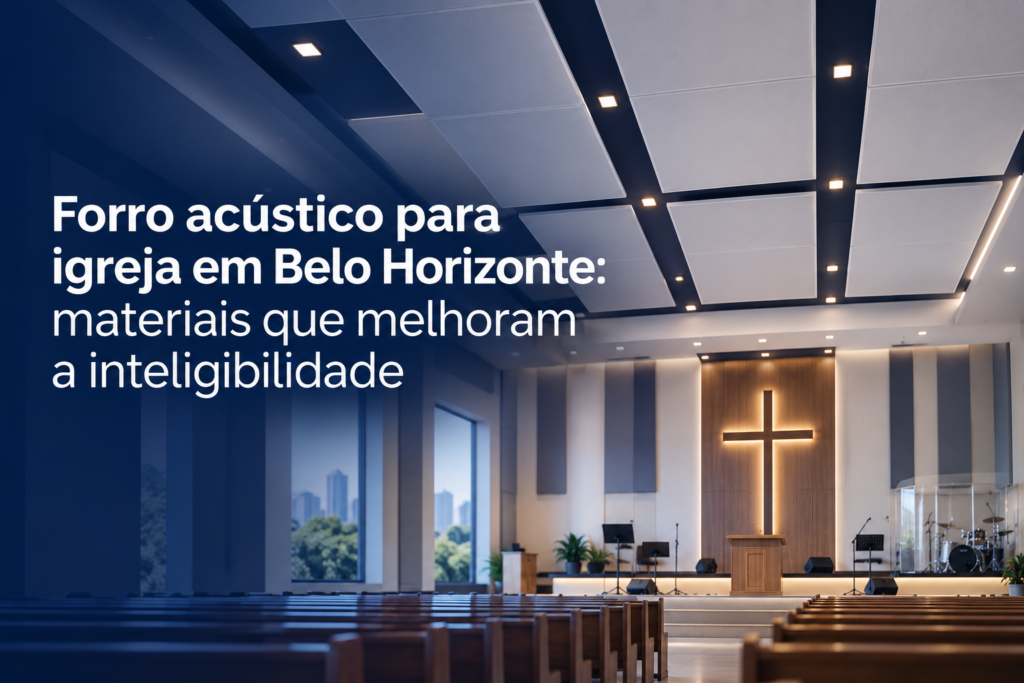 Forro acústico para igreja em Belo Horizonte: materiais que melhoram a inteligibilidade
