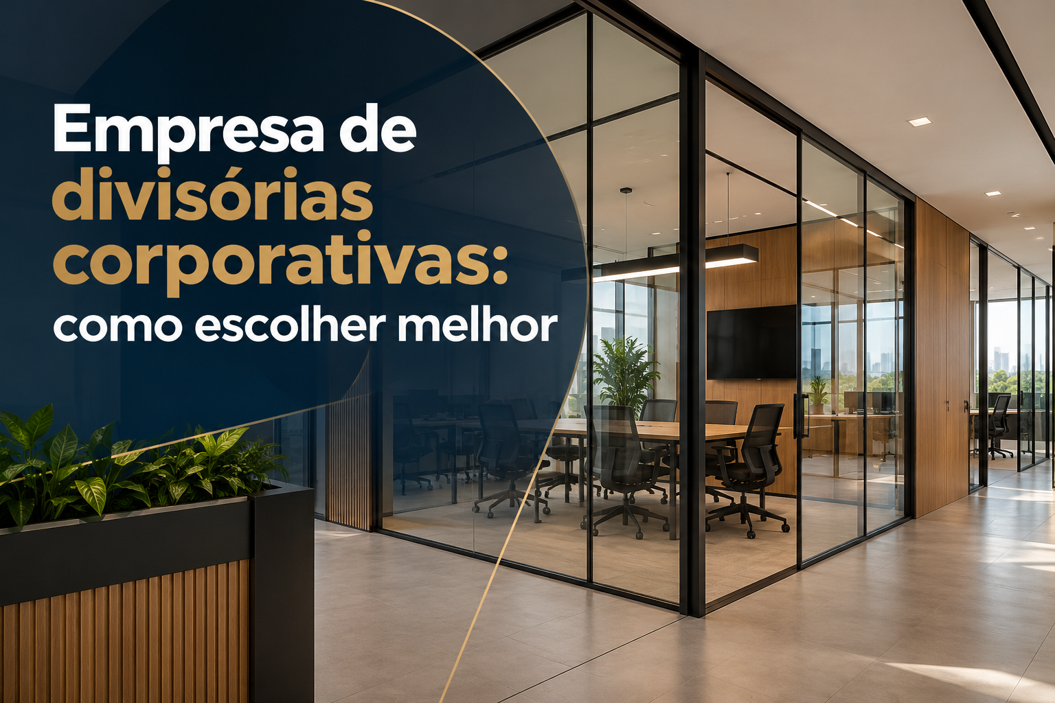 Escritório Corporativo com Divisórias Modernas